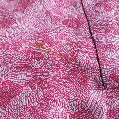 Vintage Red Japanese Print Full Lining Kimono