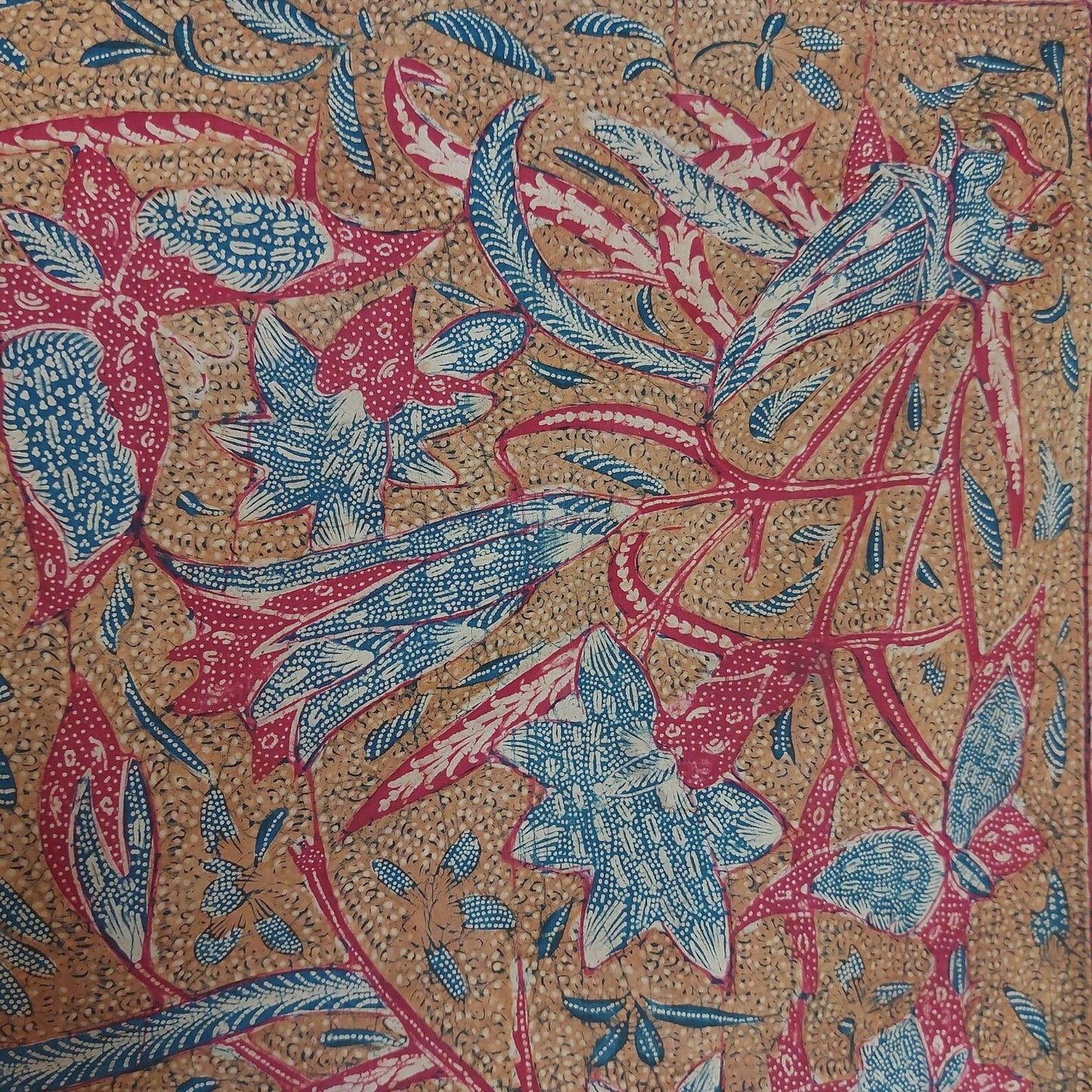 Antique Tiga Negeri Indonesian Hand Drawn Javanese Batik from the 30s