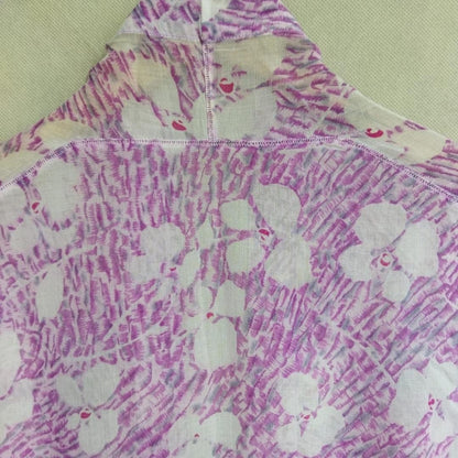 Vintage Purple Floral Kebaya Cotton