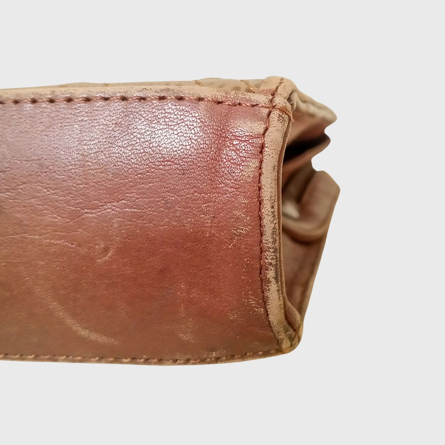 Vintage Lizard Embossed Leather Clutch