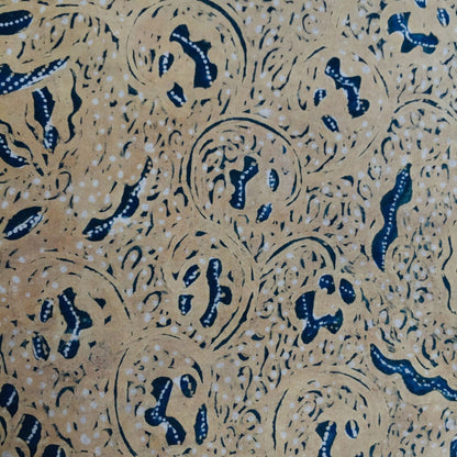 Old Indonesian Hand Drawn Batik with Elephant (Gajah Birowo/Noble Elephant) in natural Sogan Color