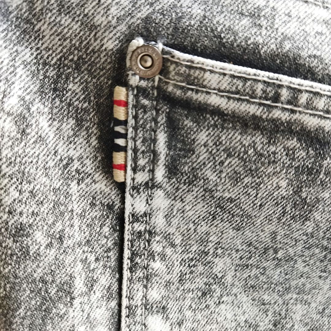 Vintage Gray Washed Denim