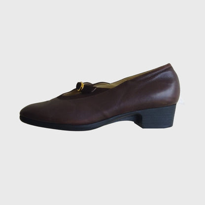 1990s Pumps Leather Brown Loafers