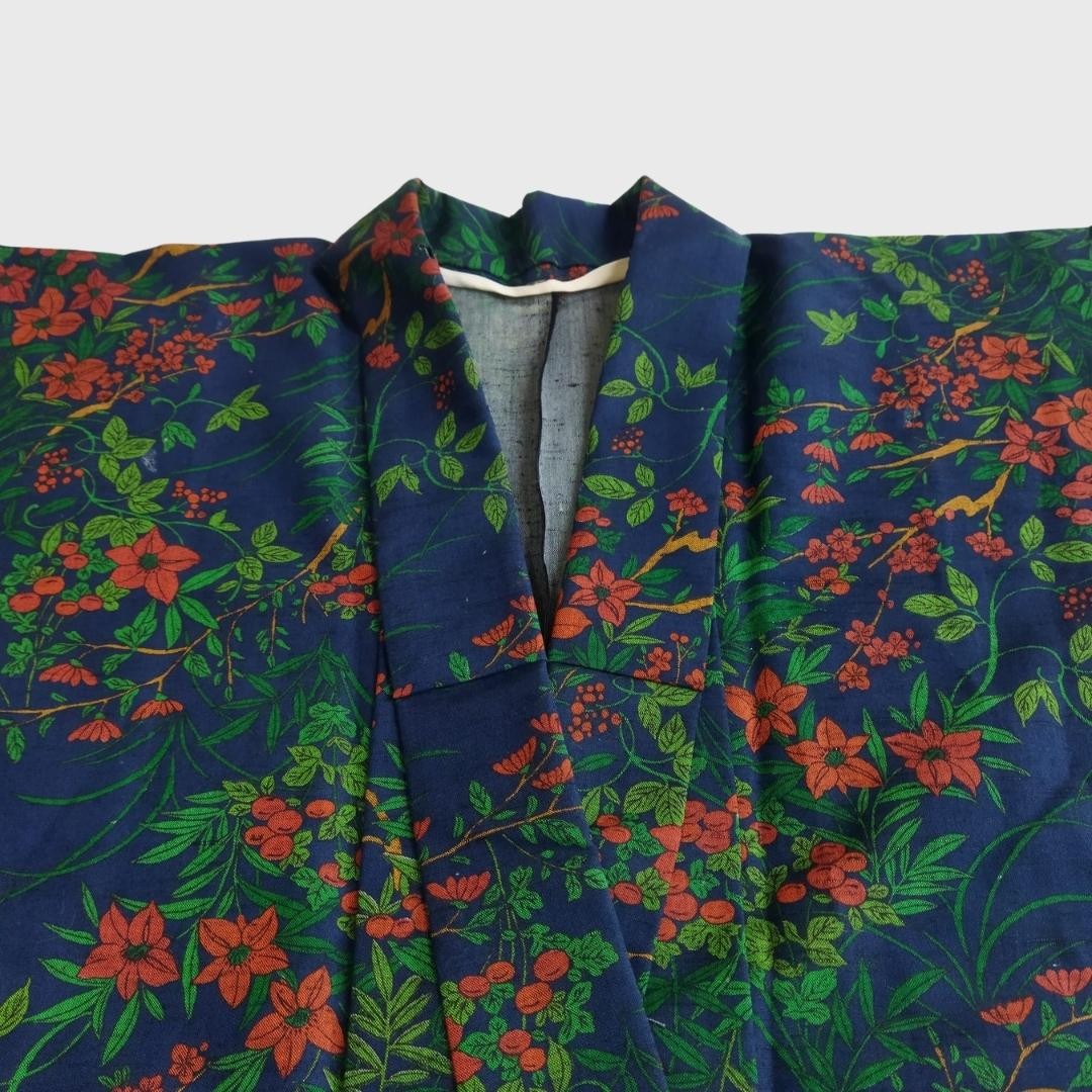 Vintage Navy Floral Yukata