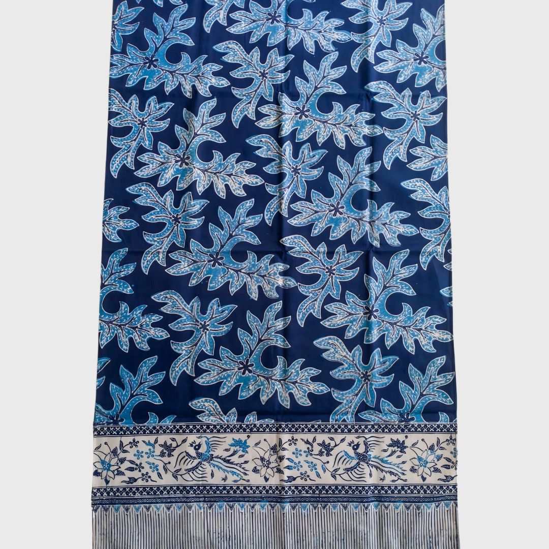 Vintage Blue Leaf Shawl