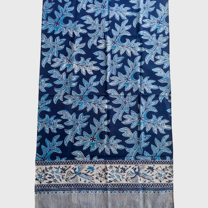 Vintage Blue Leaf Shawl