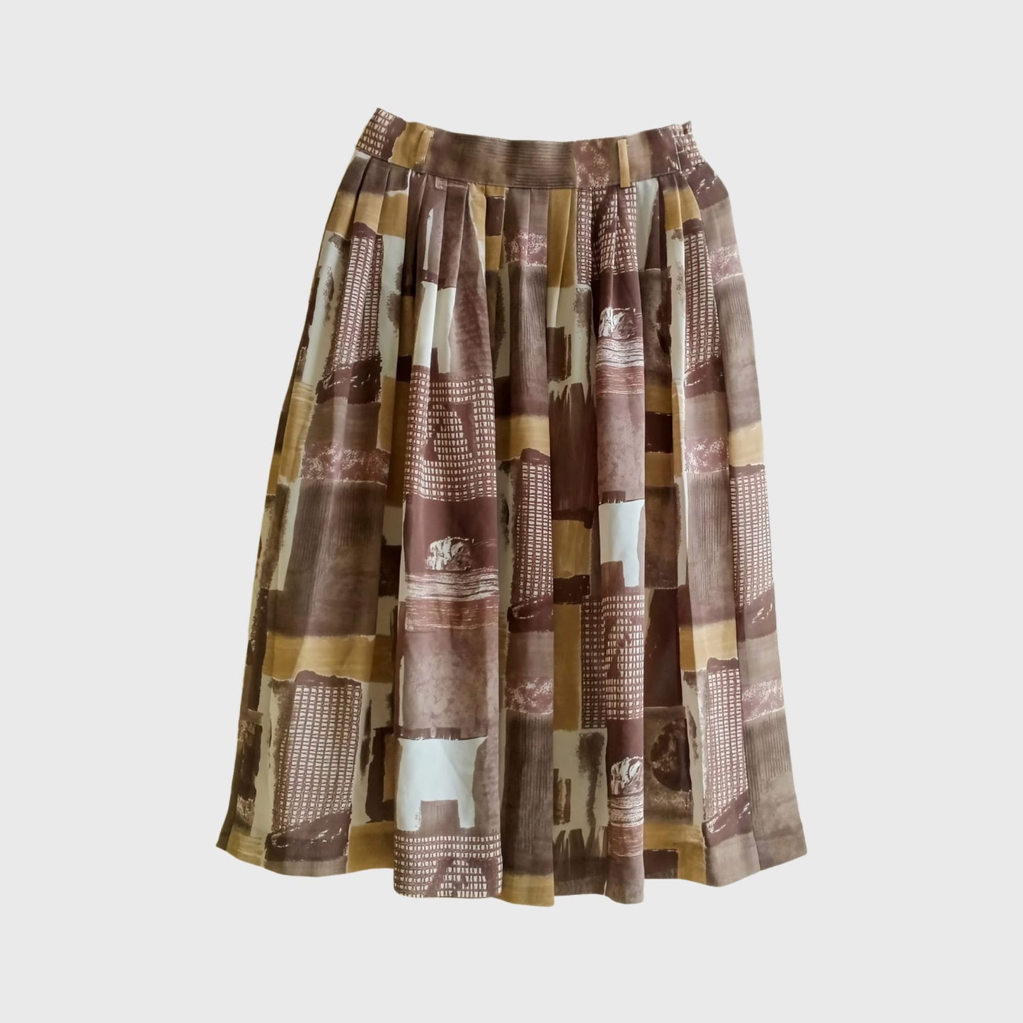 Vintage Brown Abstract Skirt