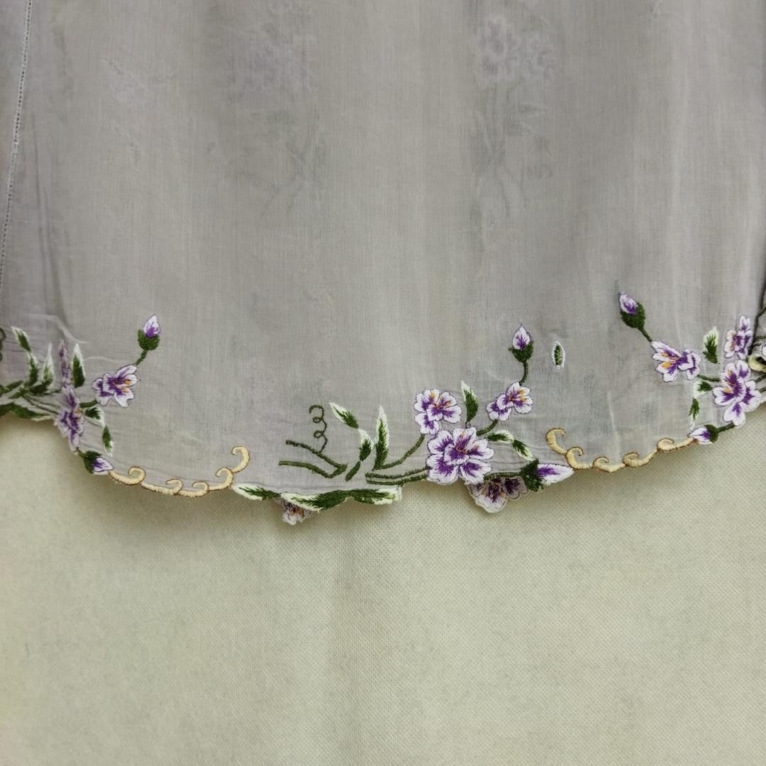 Vintage Purple Floral Encim Kebaya