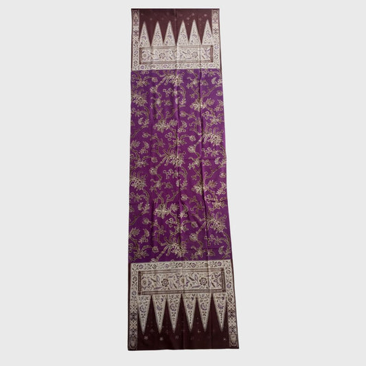 Vintage Purple Floral Shawl