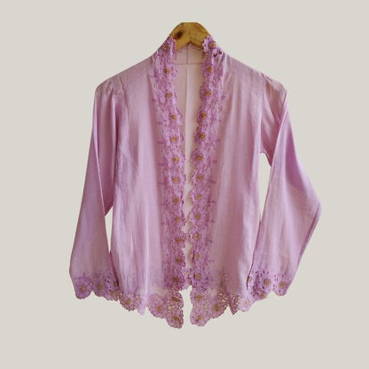 Vintage Orchid Old Daisy Purple Encim Kebaya