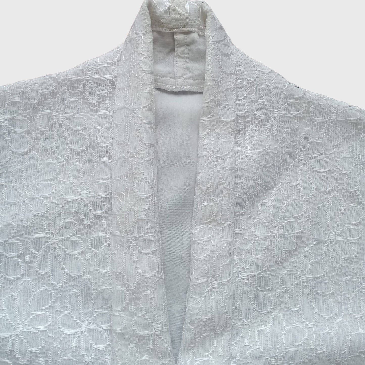 Vintage Broken White Kutubaru Lace Kebaya