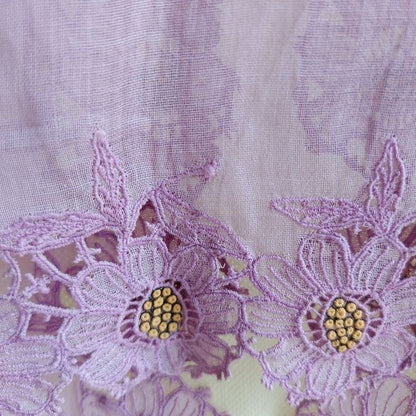 Vintage Orchid Old Daisy Purple Encim Kebaya