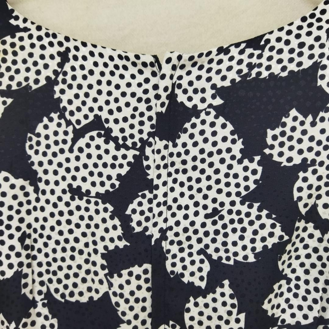 Vintage Dots Black Floral Dress