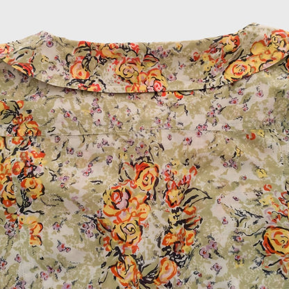 Vintage Abstract Floral Blouse