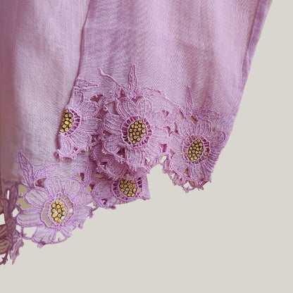 Vintage Orchid Old Daisy Purple Encim Kebaya