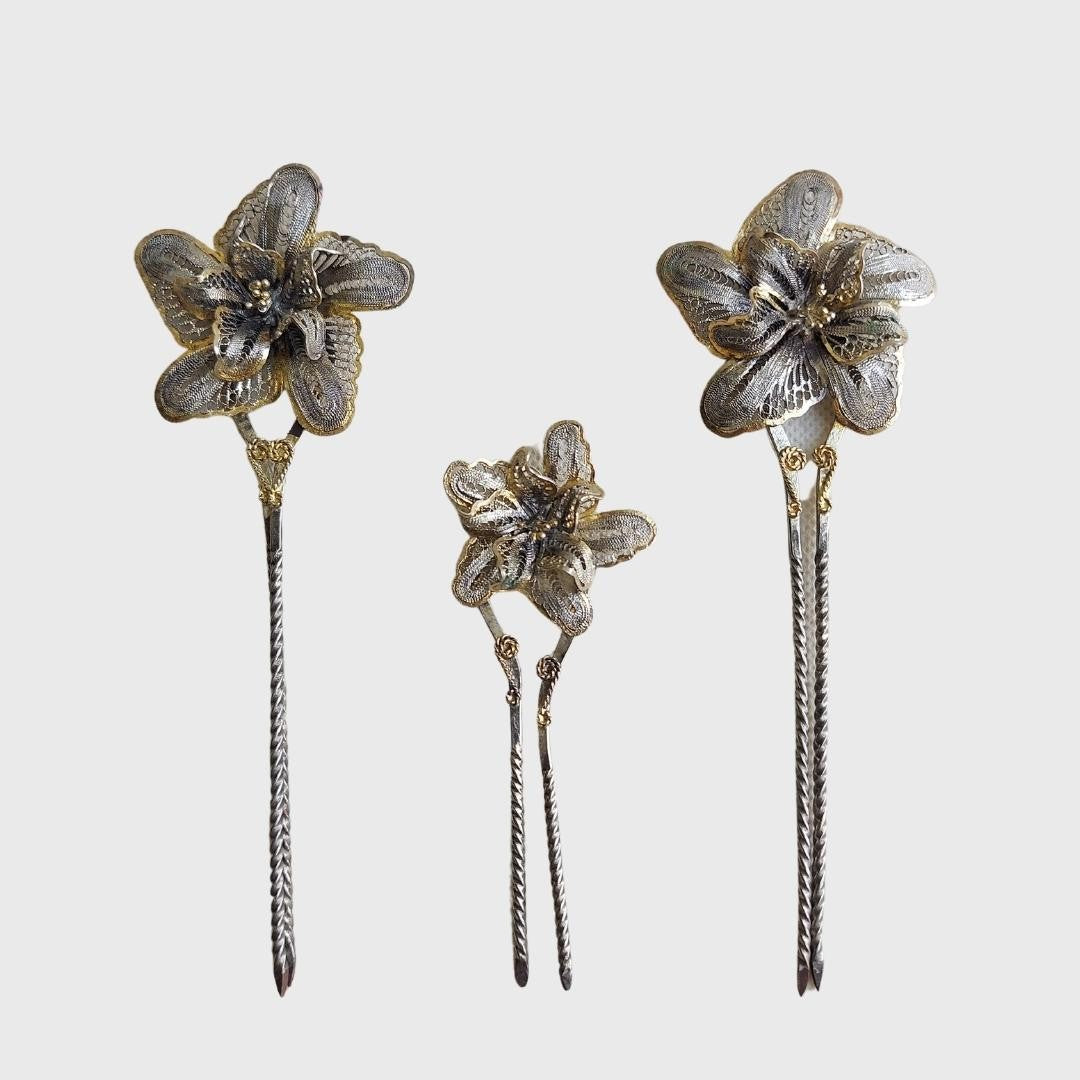 Vintage Filigree Hairpin Set