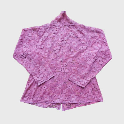 Vintage Pink Lace Kutubaru Kebaya