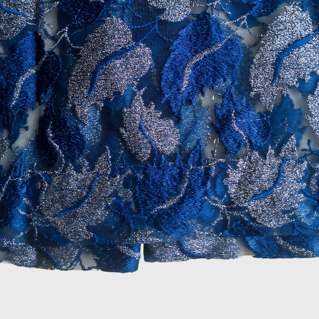 Vintage Silver Blue Kebaya Lace