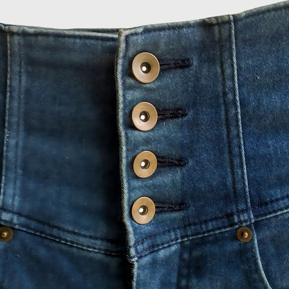 Vintage High Waisted Buttoned Jeans