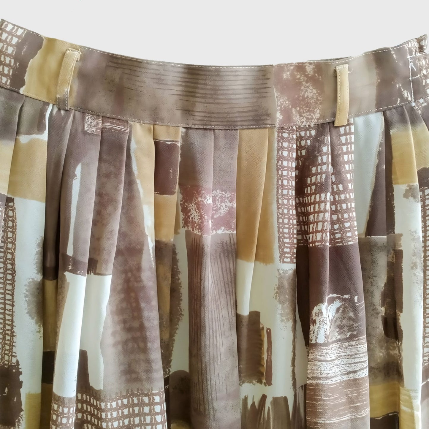 Vintage Brown Abstract Skirt