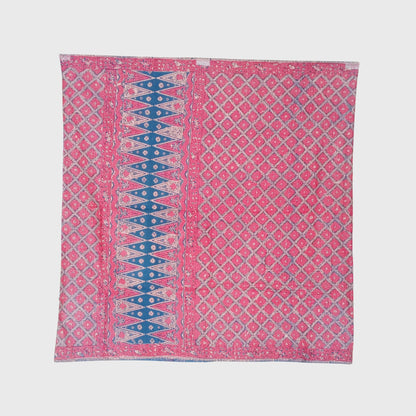 1980s Tumpal Pasung Petunia Flower Saroong Shawl