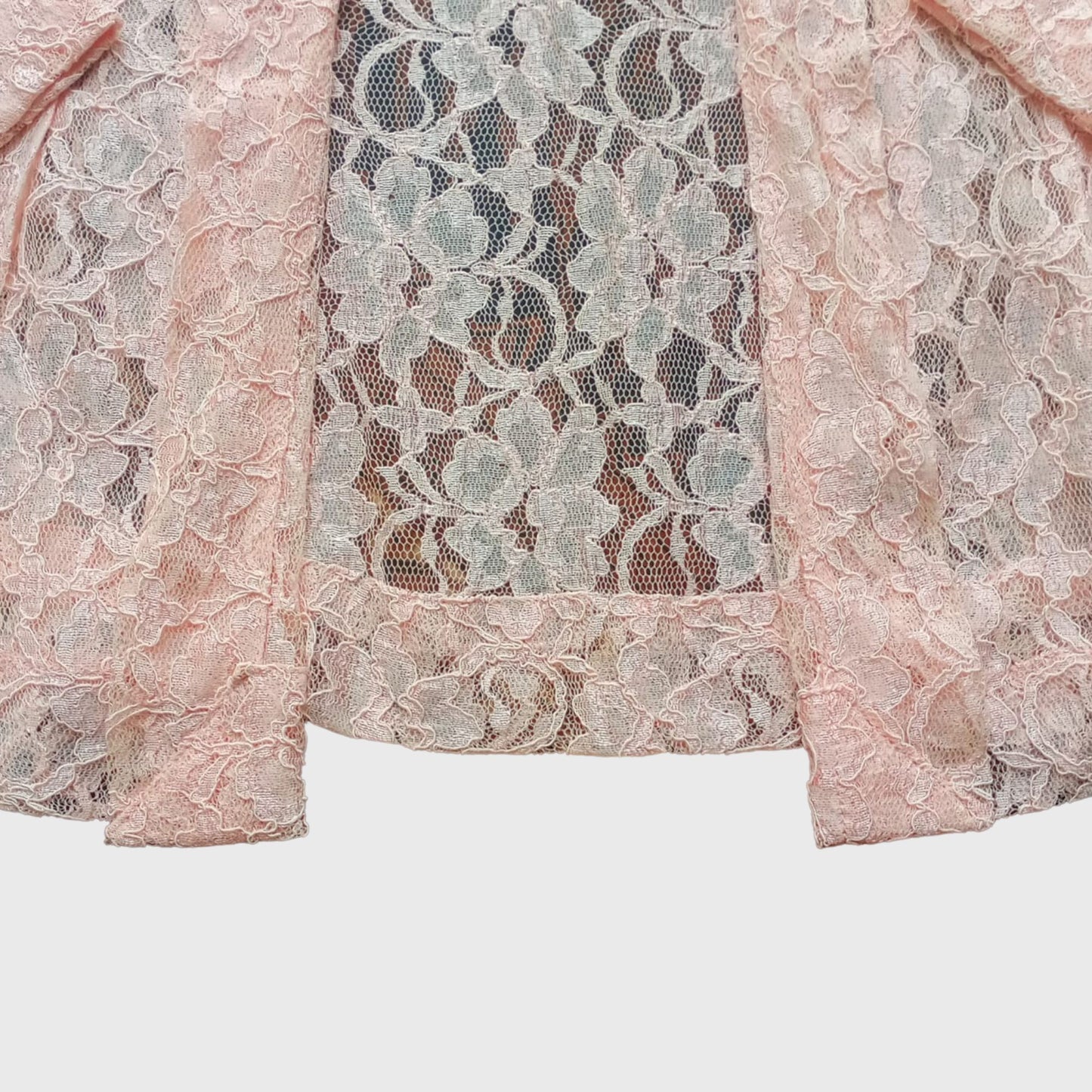 Vintage Baby Pink Kutubaru Lace Kebaya