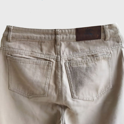 Vintage Taupe Denim Trousers