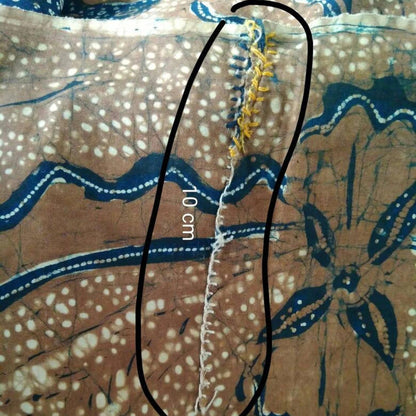 Unique Indonesian Hand Drawn Javanese Batik from Solo, Batik Pisan Bali Sogan Muda Kain