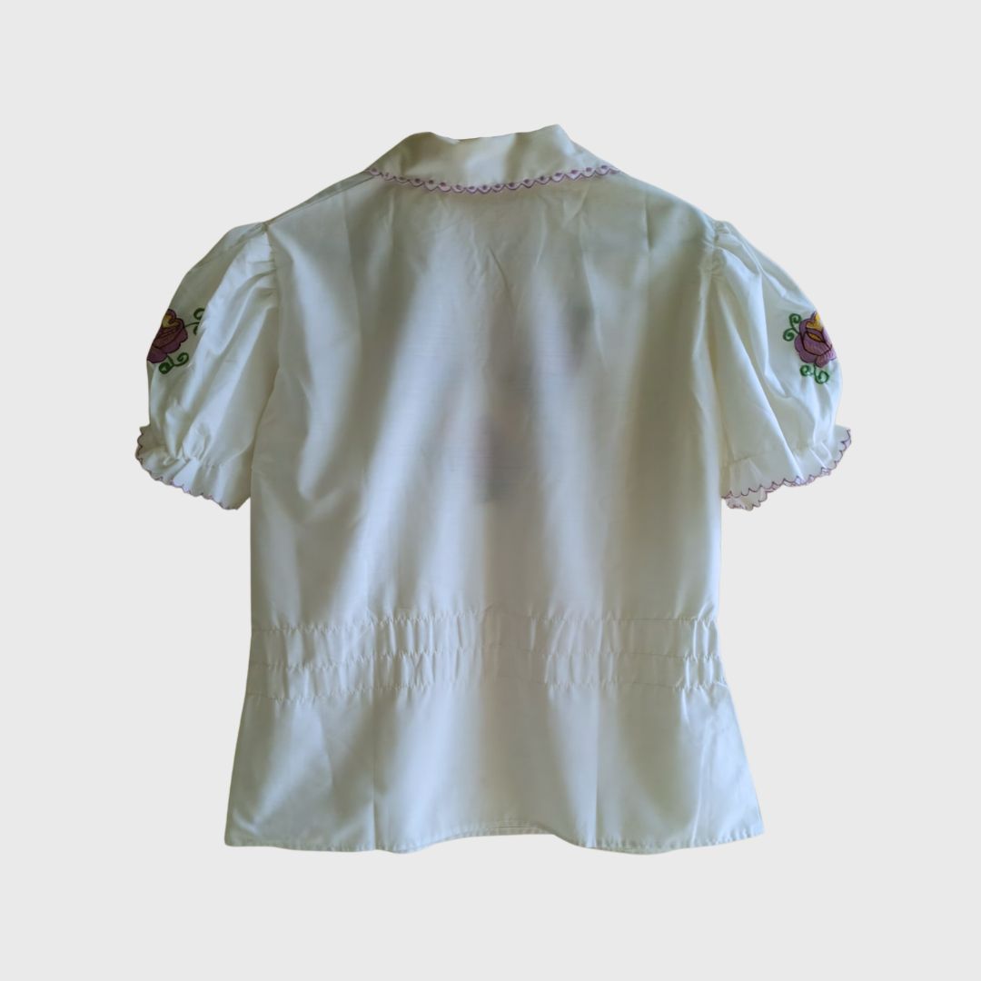 Vintage Bohemian Short Sleeve Blouse