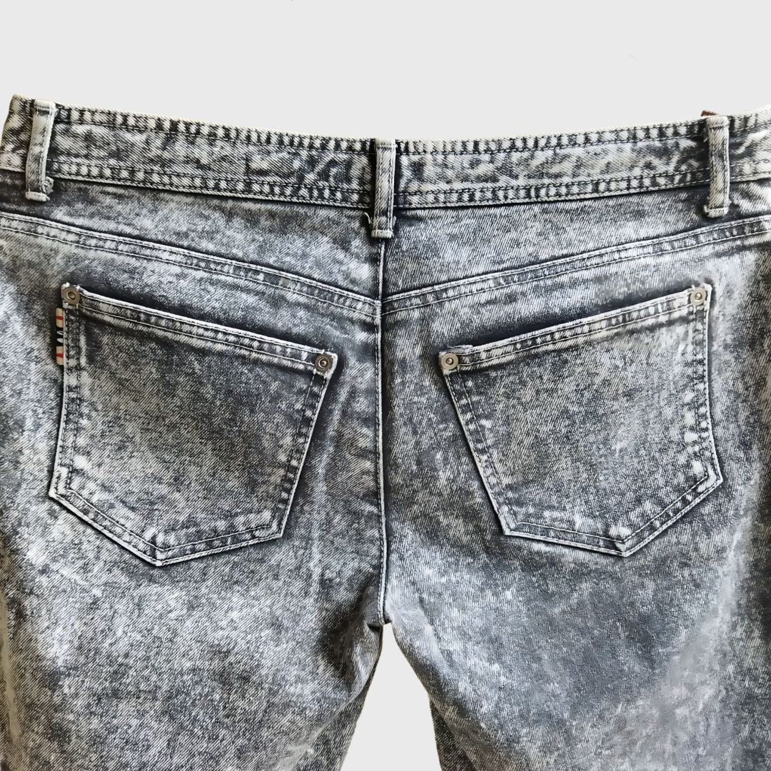 Vintage Gray Washed Denim