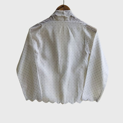 Vintage White Simple Dot