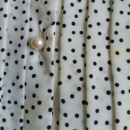 Vintage Polkadot Long Sleeve Blouse