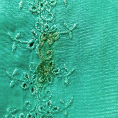 Vintage Mint Green Poly Simple Encim Kebaya