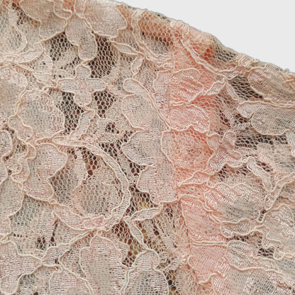 Vintage Baby Pink Kutubaru Lace Kebaya