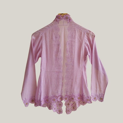 Vintage Orchid Old Daisy Purple Encim Kebaya