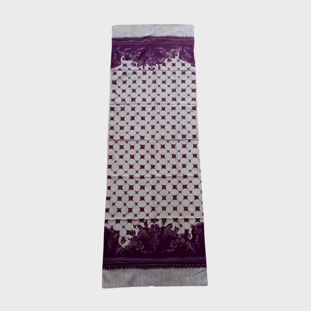 Vintage Purple Kawung Shawl