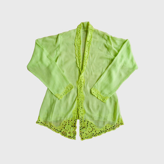 Vintage Neon Green Encim Kebaya