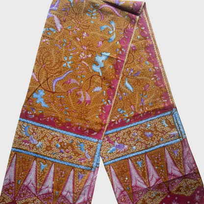 Vintage Old Demakan Hand Drawn Batik Javanese Shawl