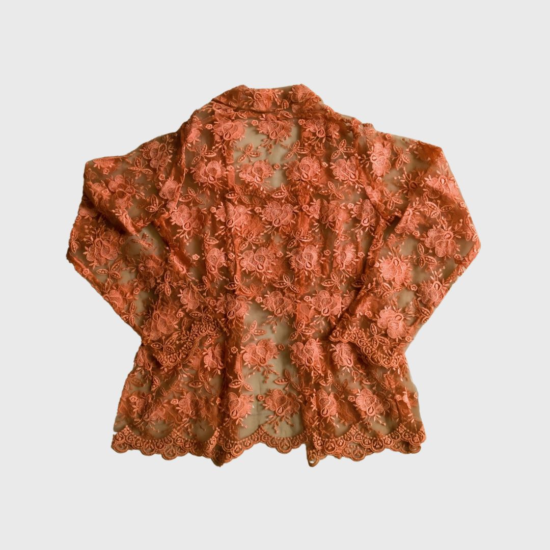 Vintage Orange Kebaya Lace