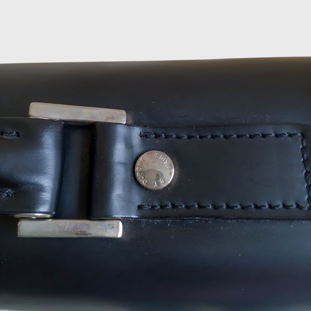 Vintage Business Black Leather Briefcase Bag