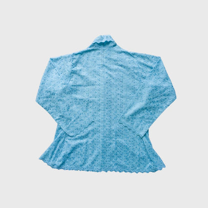 Vintage Blue Lace Simple Encim Kebaya