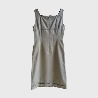 Vintage Plain Gray Dress