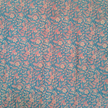 1970s Jambi Batik Stamped with Sulur Flower Motif Saroong Shawl