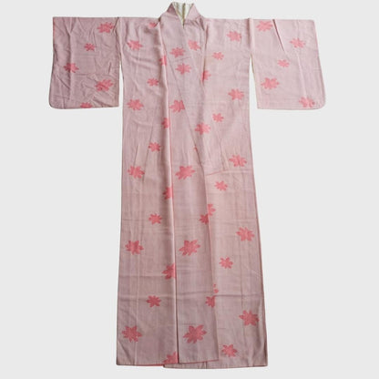 Vintage Red Momiji Full Lining Kimono