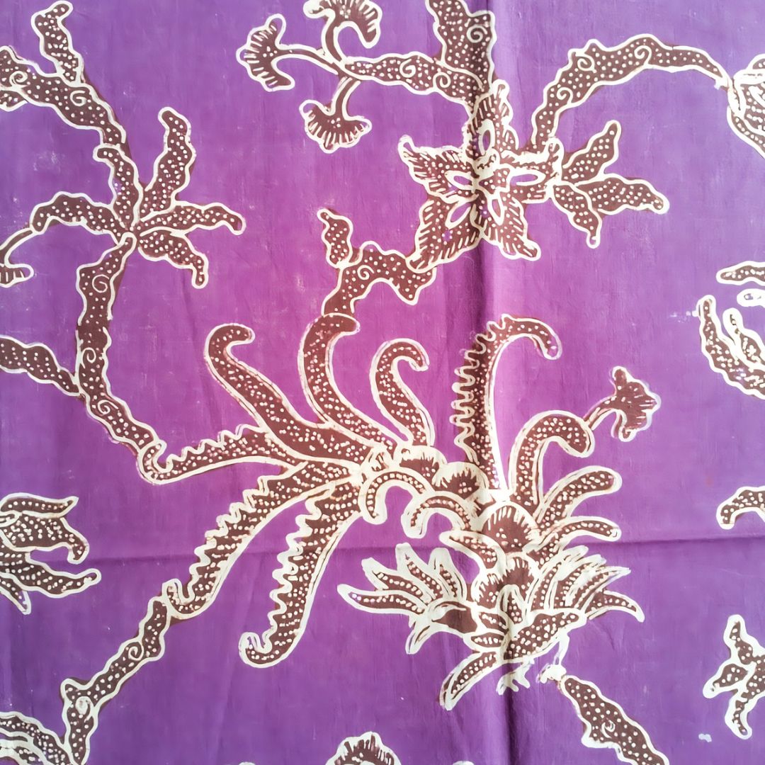 Vintage Purple Floral Shawl
