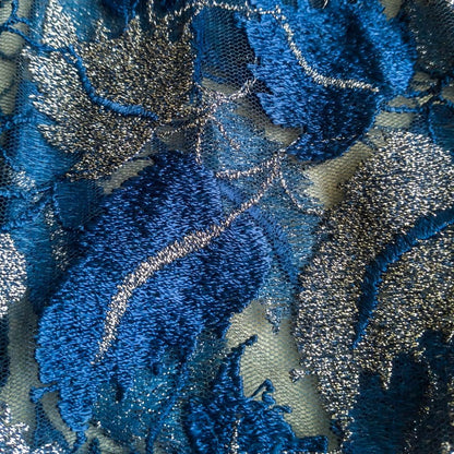 Vintage Silver Blue Kebaya Lace