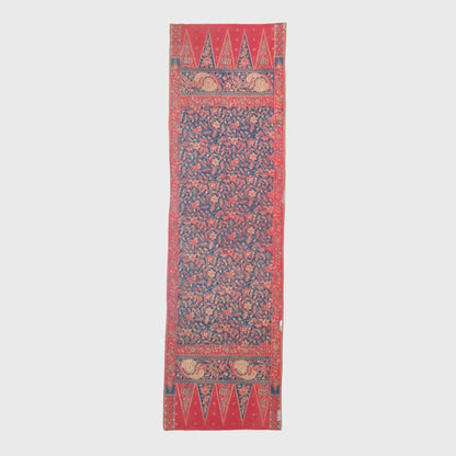 1970s Jambi Batik Stamped with Sulur Flower Motif Saroong Shawl