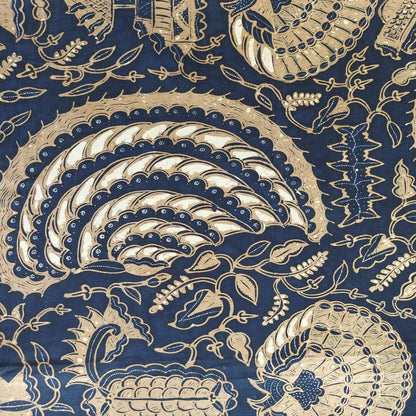 Vintage Indonesian Sogan Semen Gurda (Garuda) Navy Batik