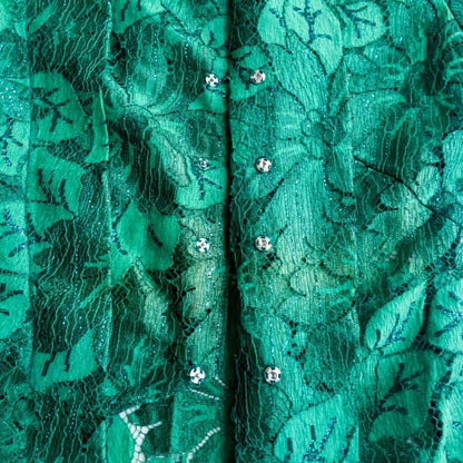 Vintage Green Lace Kebaya Kutubaru